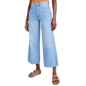 Free People Wrangler 661 High Rise Wide Leg Jeans Crystal Ice Size 26 NWT